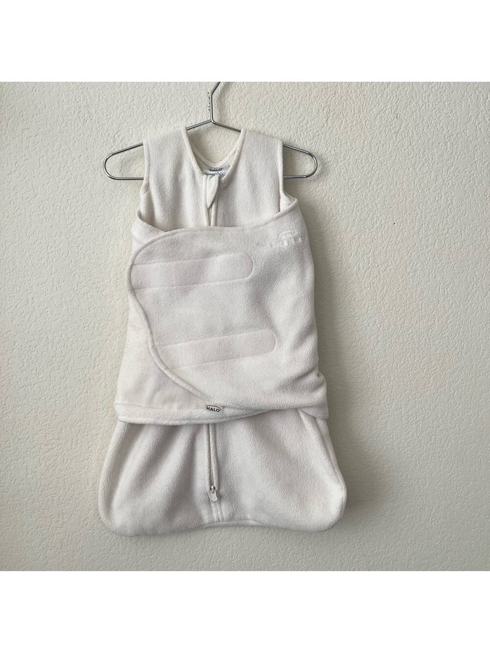 Halo Micro-Fleece SleepSack Swaddle cream ivory off-white